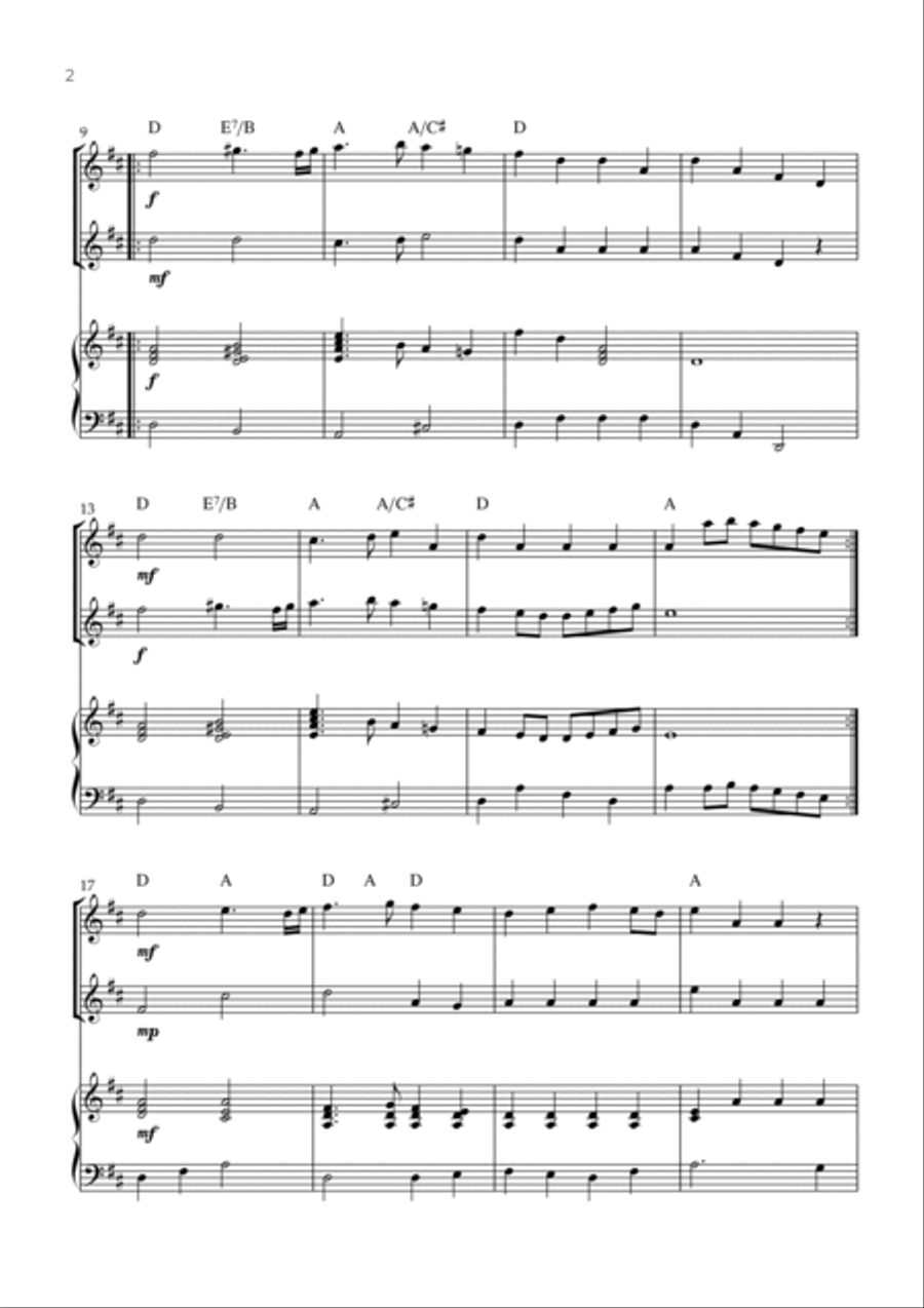 Trumpet Voluntary (Oboe Duo and Piano) - Jeremiah Clarke Oboe scores gallery preview page 2