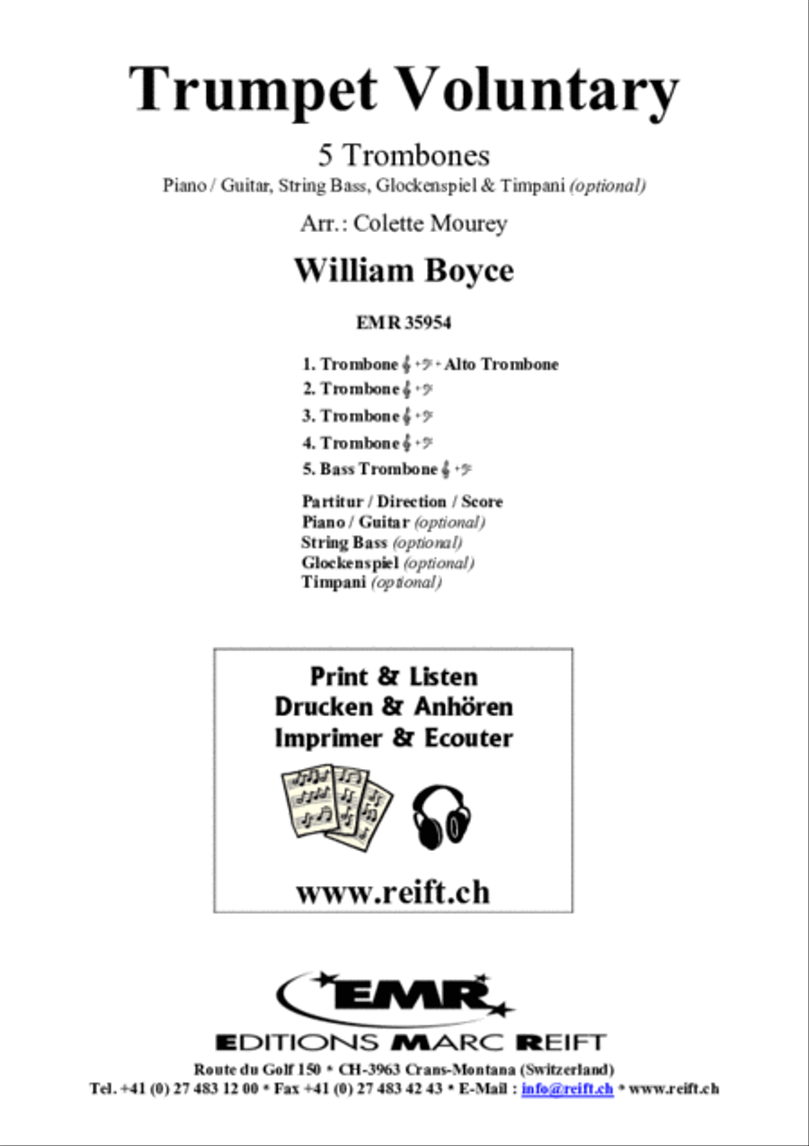 Trumpet Voluntary Trombone scores gallery preview page 2