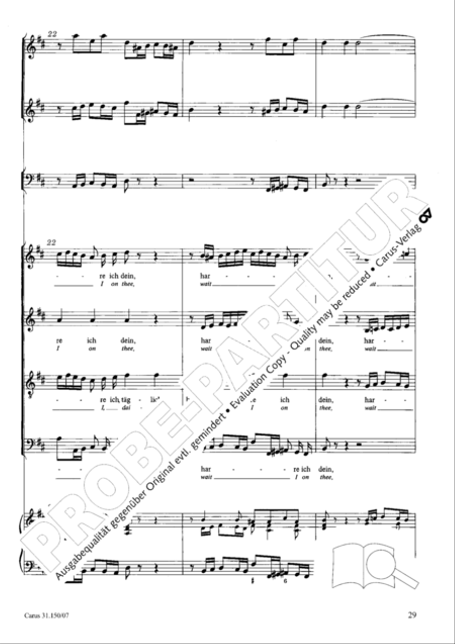 O my Lord, I long for thee (Nach dir, Herr, verlanget mich) 4-Part scores gallery preview page 30