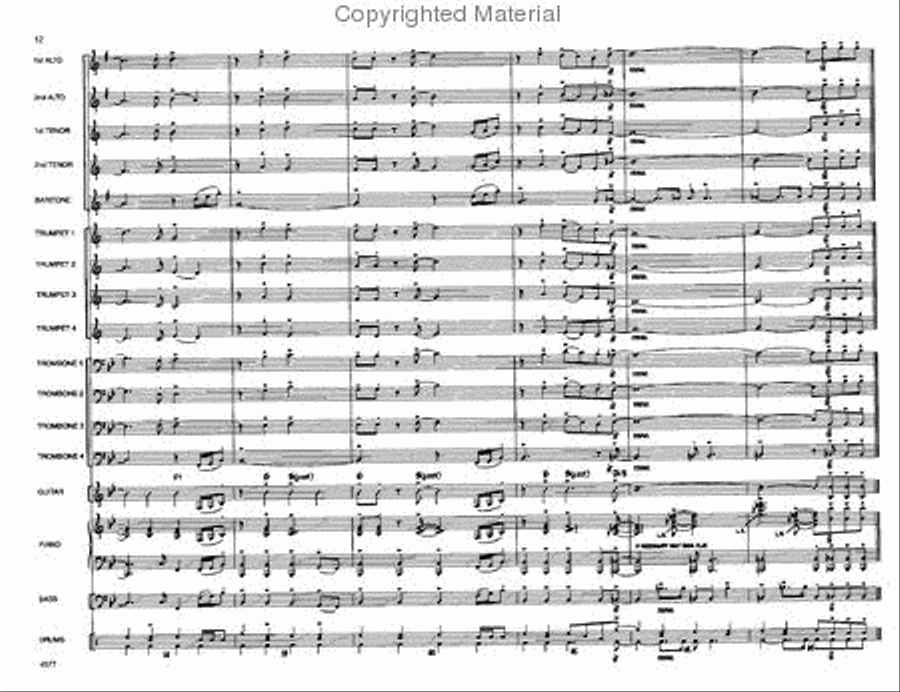 O Come, All Ye Faithful Jazz Ensemble scores gallery preview page 13