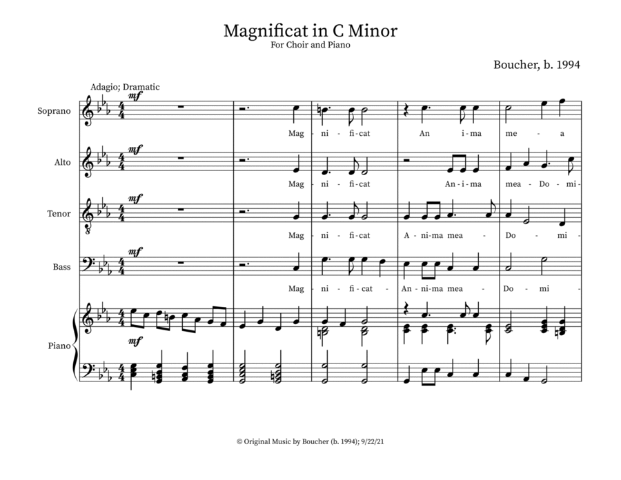 Magnificat in C Minor