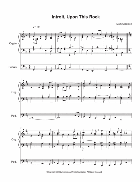 Introit, Upon This Rock for organ by Mark Andersen
