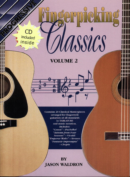 Progressive Fingerpicking Classics 2 (Book/CD) by Jason Waldron Fingerpicking Guitar - Sheet Music
