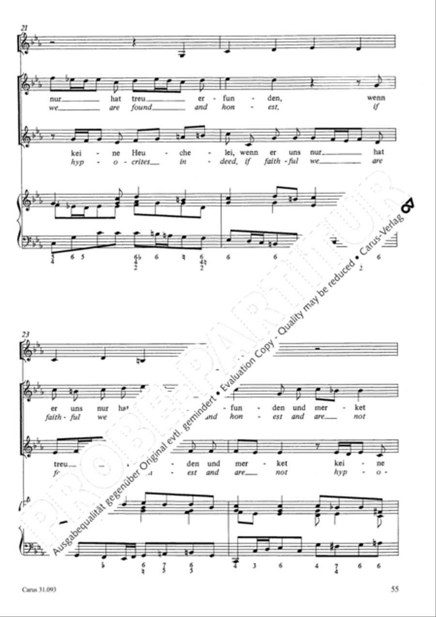 All those who seek God's sov'reign guidance (Wer nur den lieben Gott lasst walten) 4-Part scores gallery preview page 56