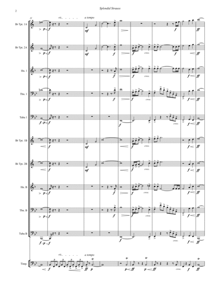 SPLENDID Strauss for 10-part Brass Ensemble and Timpani image number null