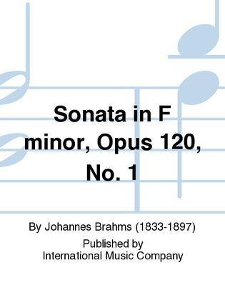 Book cover for Sonata In F Minor, Opus 120, No. 1