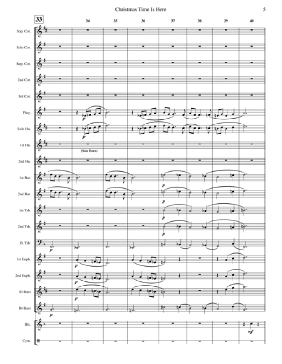 Christmas Time Is Here Brass Band scores gallery preview page 5