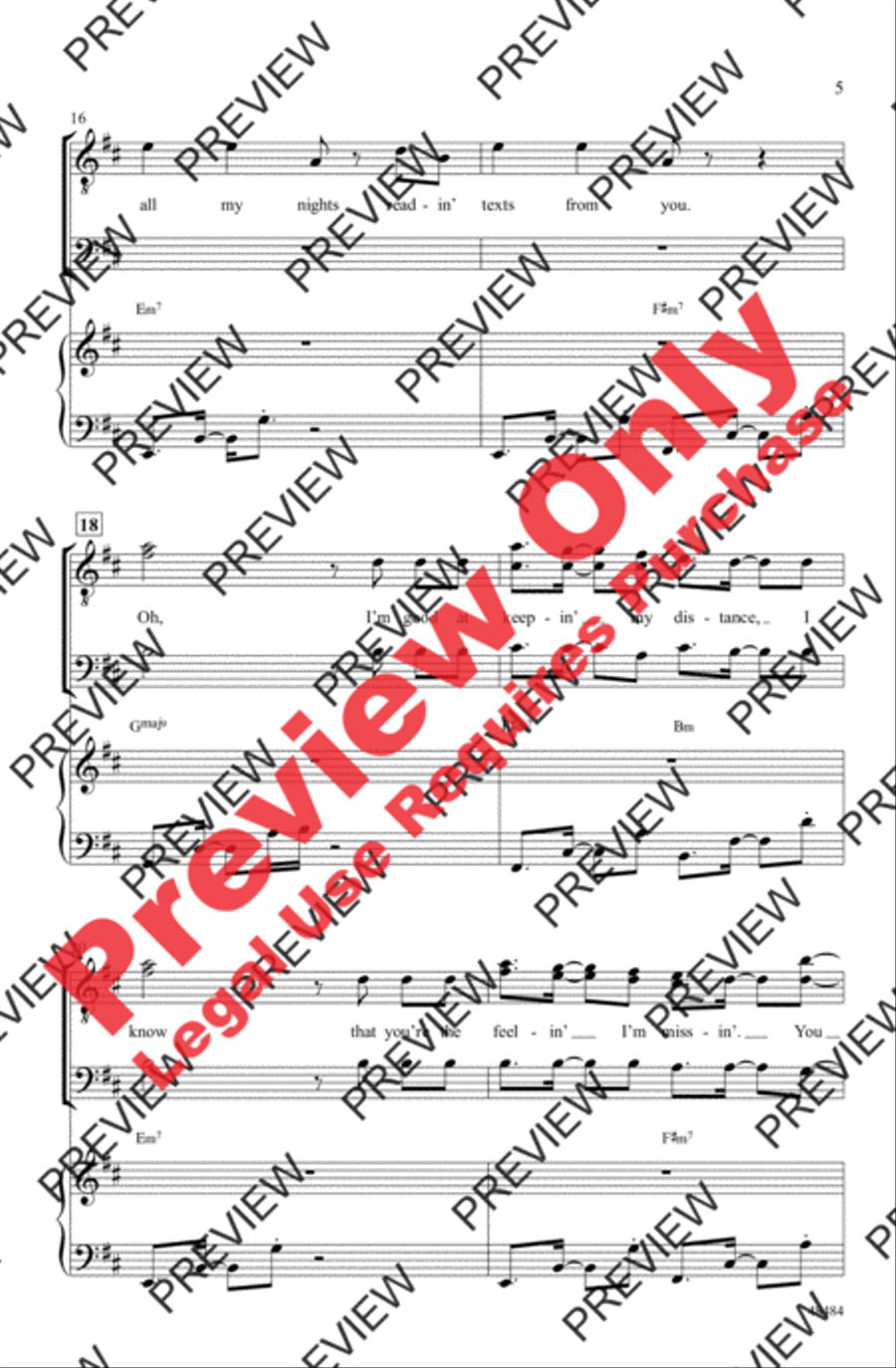 If I Can't Have You Men's Choir scores gallery preview page 5