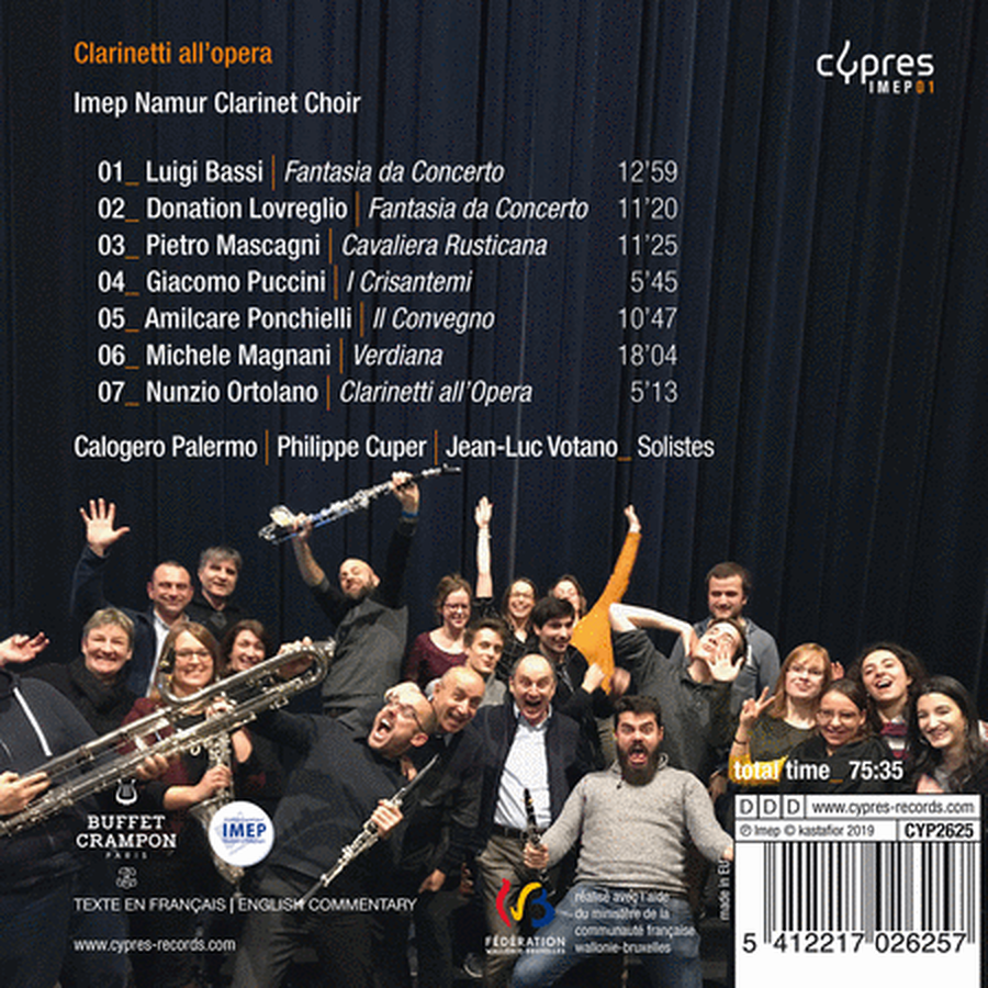 Imep Namur Clarinet Choir: Clarinetti all'opera