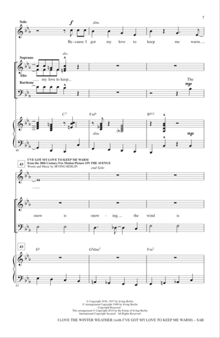 I Love The Winter Weather 3-Part scores gallery preview page 6