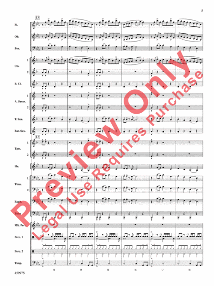 1st and Goal 1st and Goal Concert Band scores gallery preview page 6