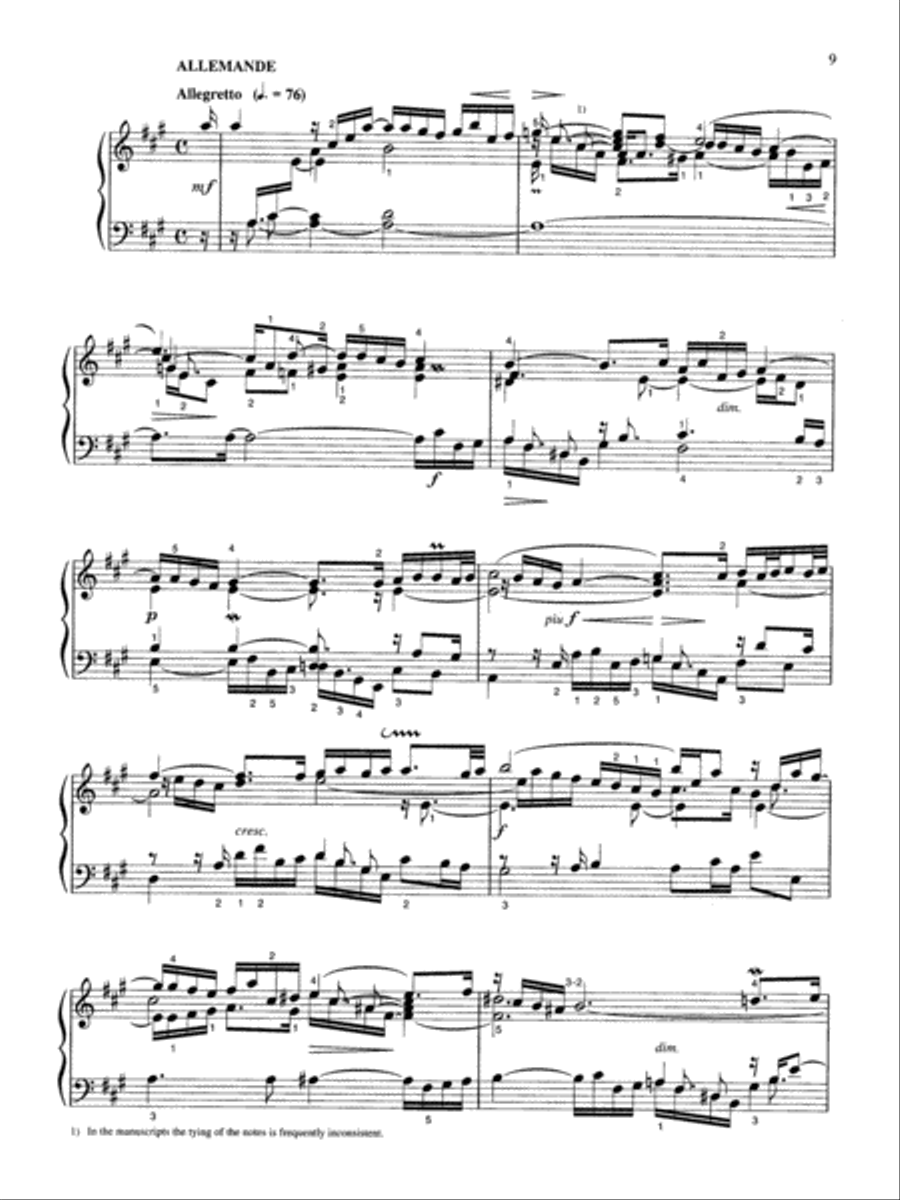 Bach: Six English Suites (Ed. Hans Bischoff) Piano Solo scores gallery preview page 4