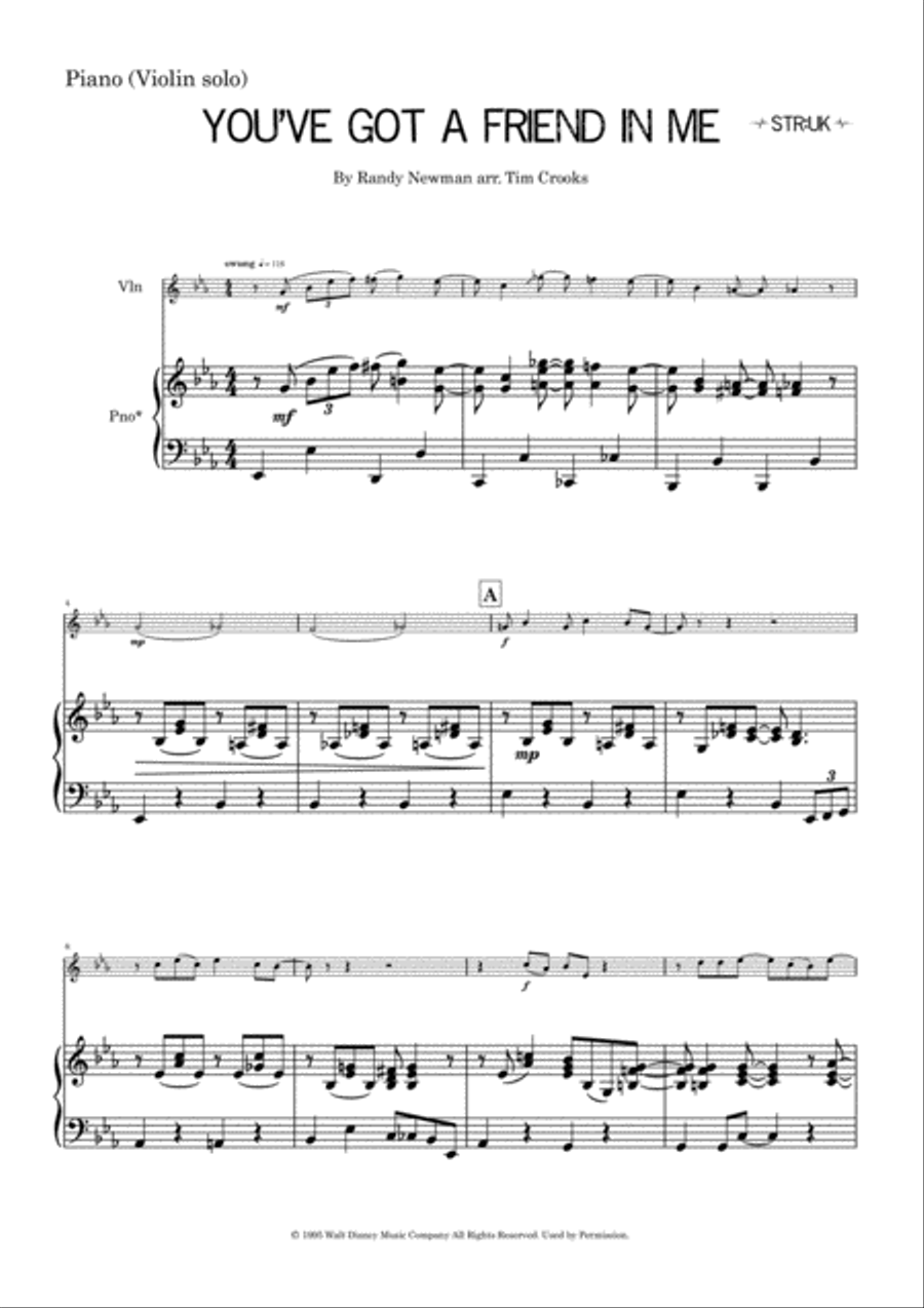 You've Got A Friend In Me Violin Solo scores gallery preview page 2