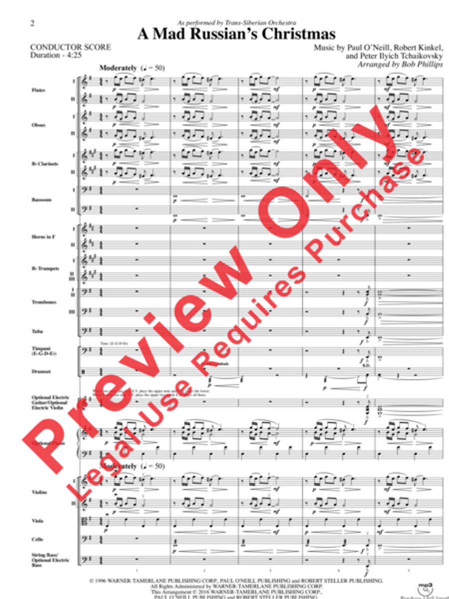 A Mad Russian's Christmas Full Orchestra scores gallery preview page 3