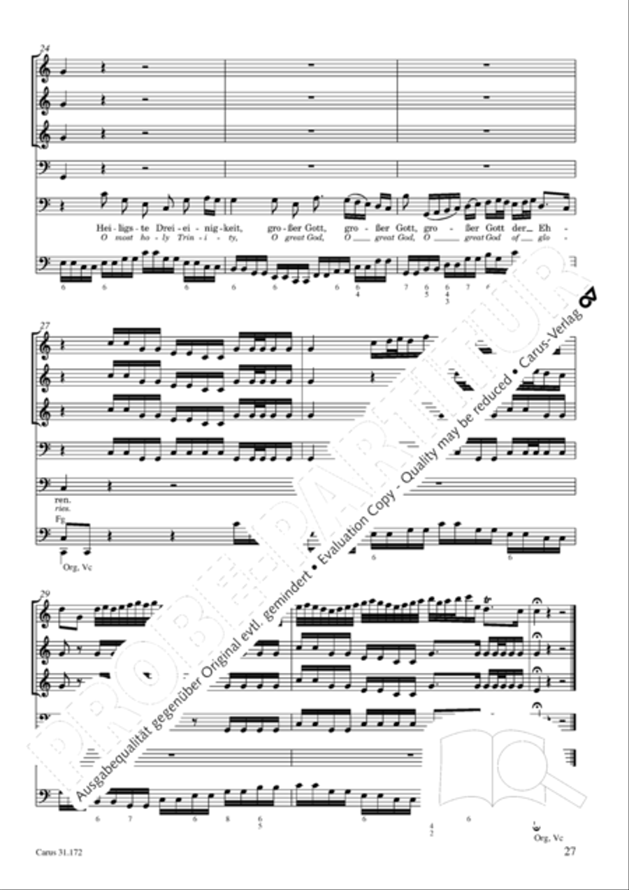 Sound forth, now with singing (Erschallet, ihr Lieder) 4-Part scores gallery preview page 26