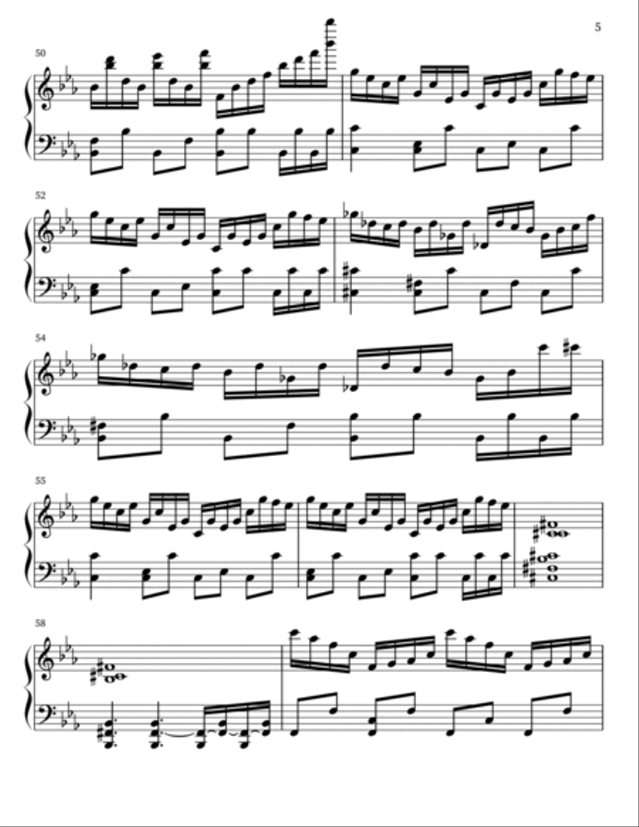 At The Speed Of Light (ÆÞ ŞPĘĖÐ ŒF ŁĮĞĦÞ) Piano Solo scores gallery preview page 5