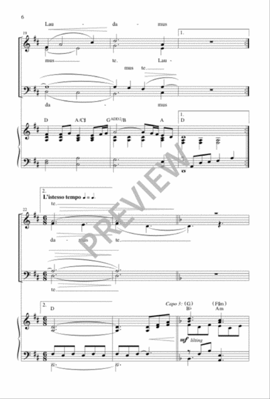 Laudamus Te Laudamus Te 4-Part scores gallery preview page 5