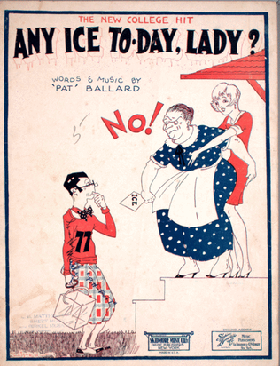 The New College Hit. Any Ice To-day, Lady? (A Collegiate Razz-Berry)