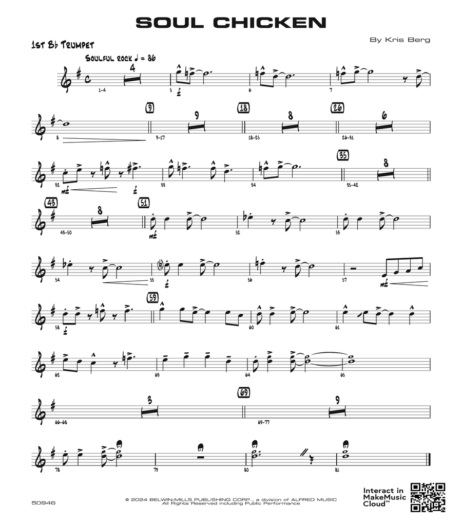 Soul Chicken: 1st B-flat Trumpet B-Flat Trumpet scores gallery preview page 1