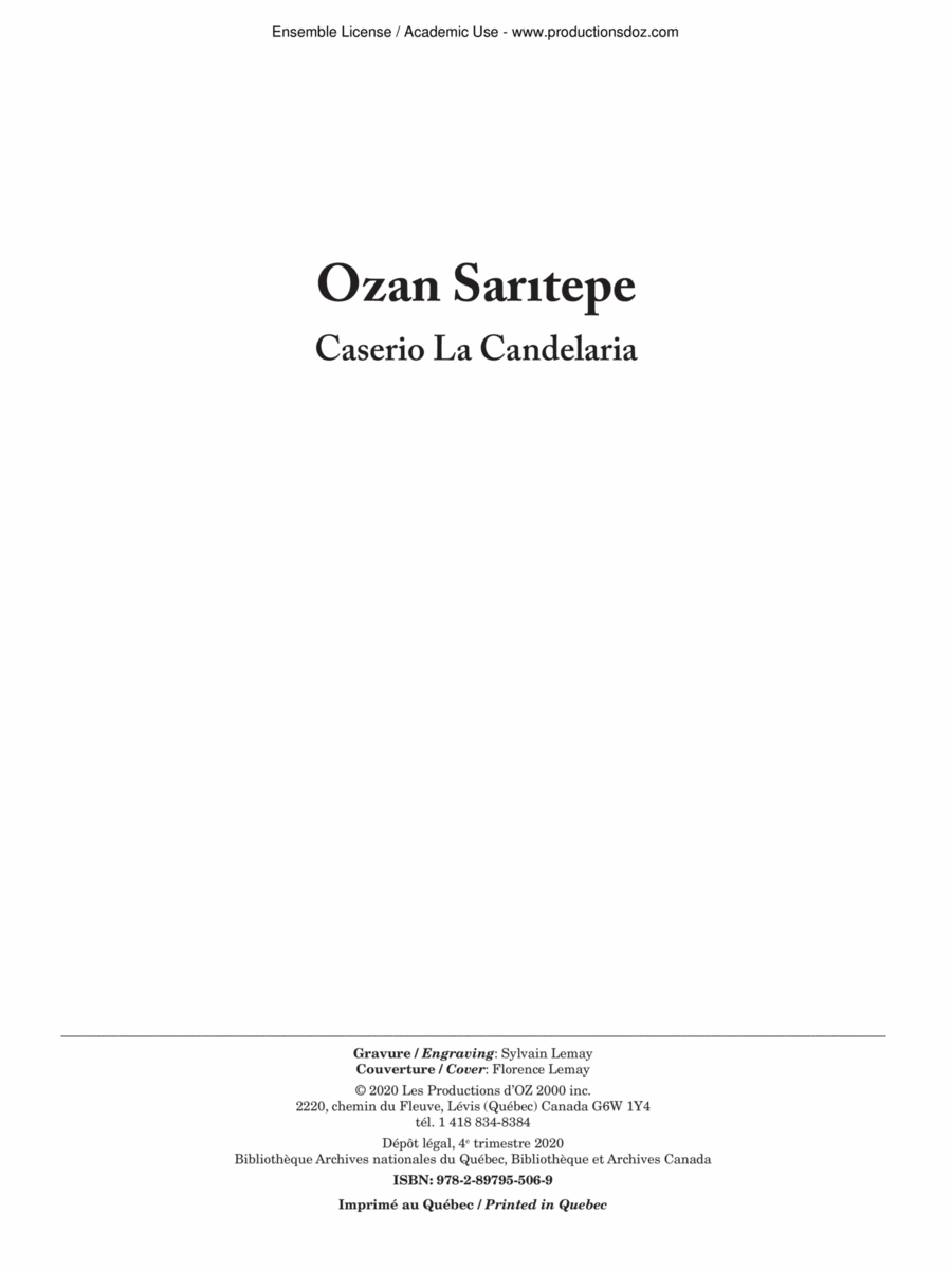 Caserio La Candelaria Classical Guitar scores gallery preview page 1