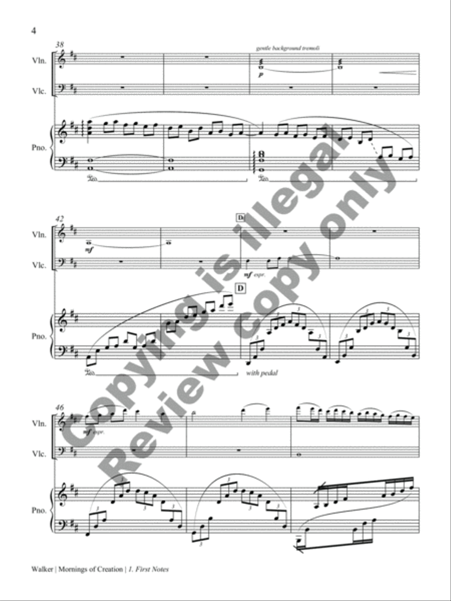 Mornings of Creation Piano Trio scores gallery preview page 6