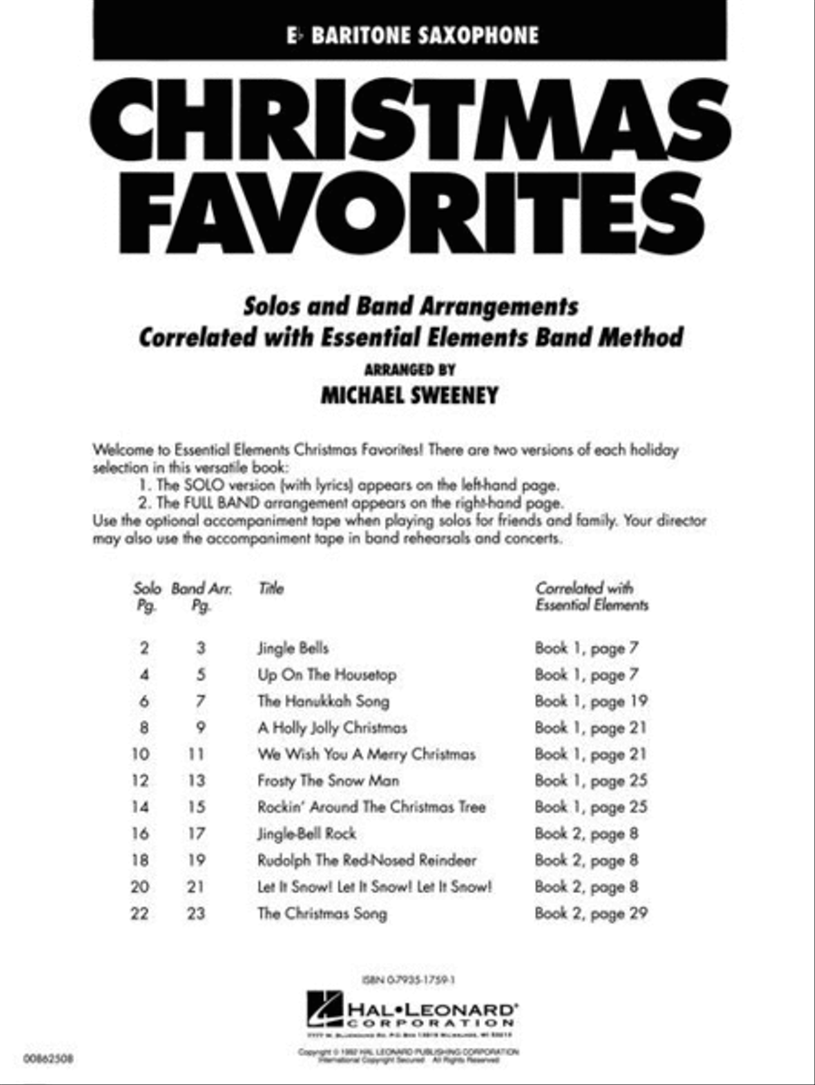 Essential Elements Christmas Favorites Concert Band Methods scores gallery preview page 3