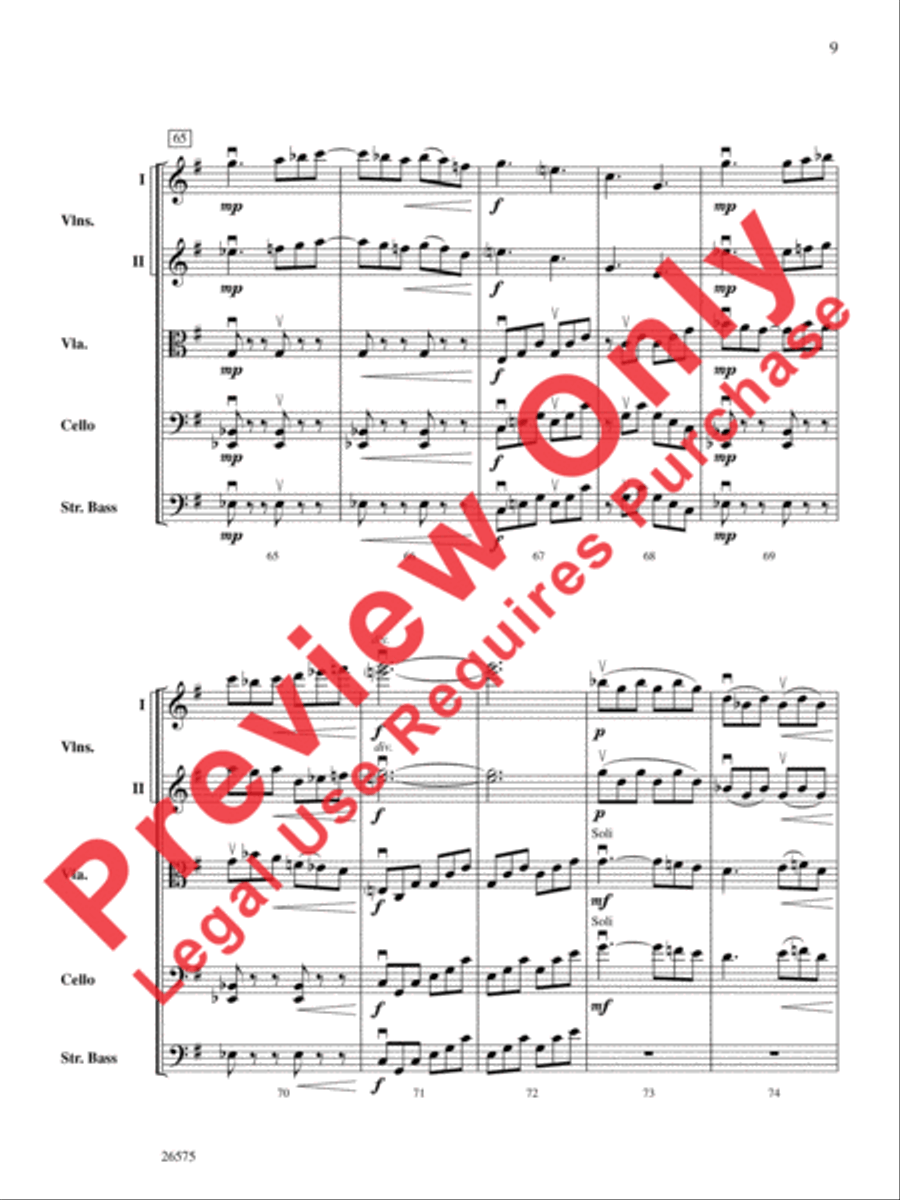 Of Glorious Plumage Of Glorious Plumage String Orchestra scores gallery preview page 10