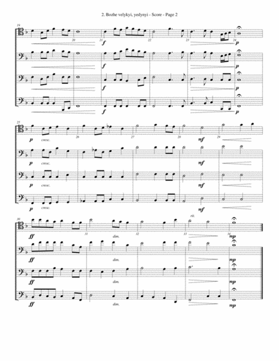 12 Slavic Chorals from the Romantic Era for Trombone or Low Brass Quartet image number null