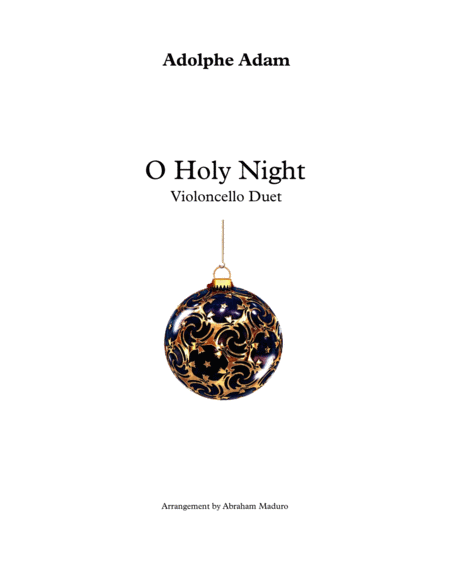 O Holy Night Cello Duet-Two Tonalities Included image number null