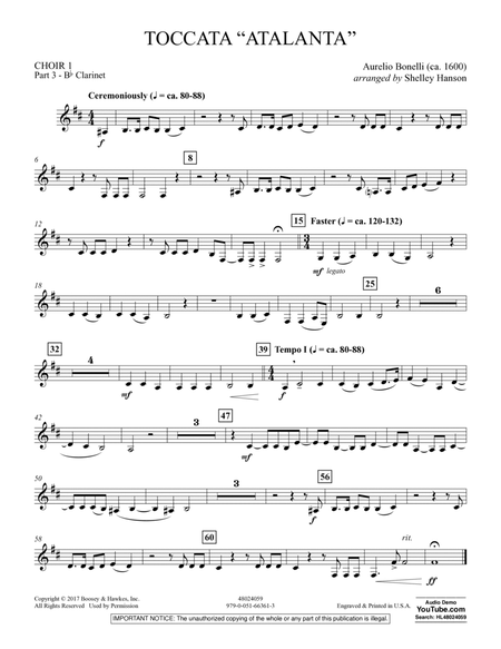 Toccata ("Atalanta") - Choir 1-Pt 3-Clarinet