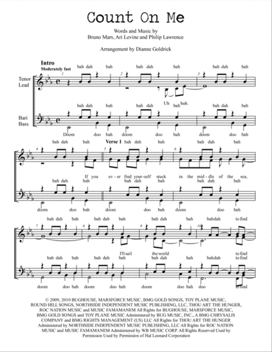 Count On Me SSAA scores gallery preview page 1