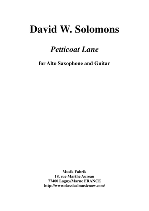 David Warin Solomons: Petticoat Lane for Eb alto saxophone and guitar