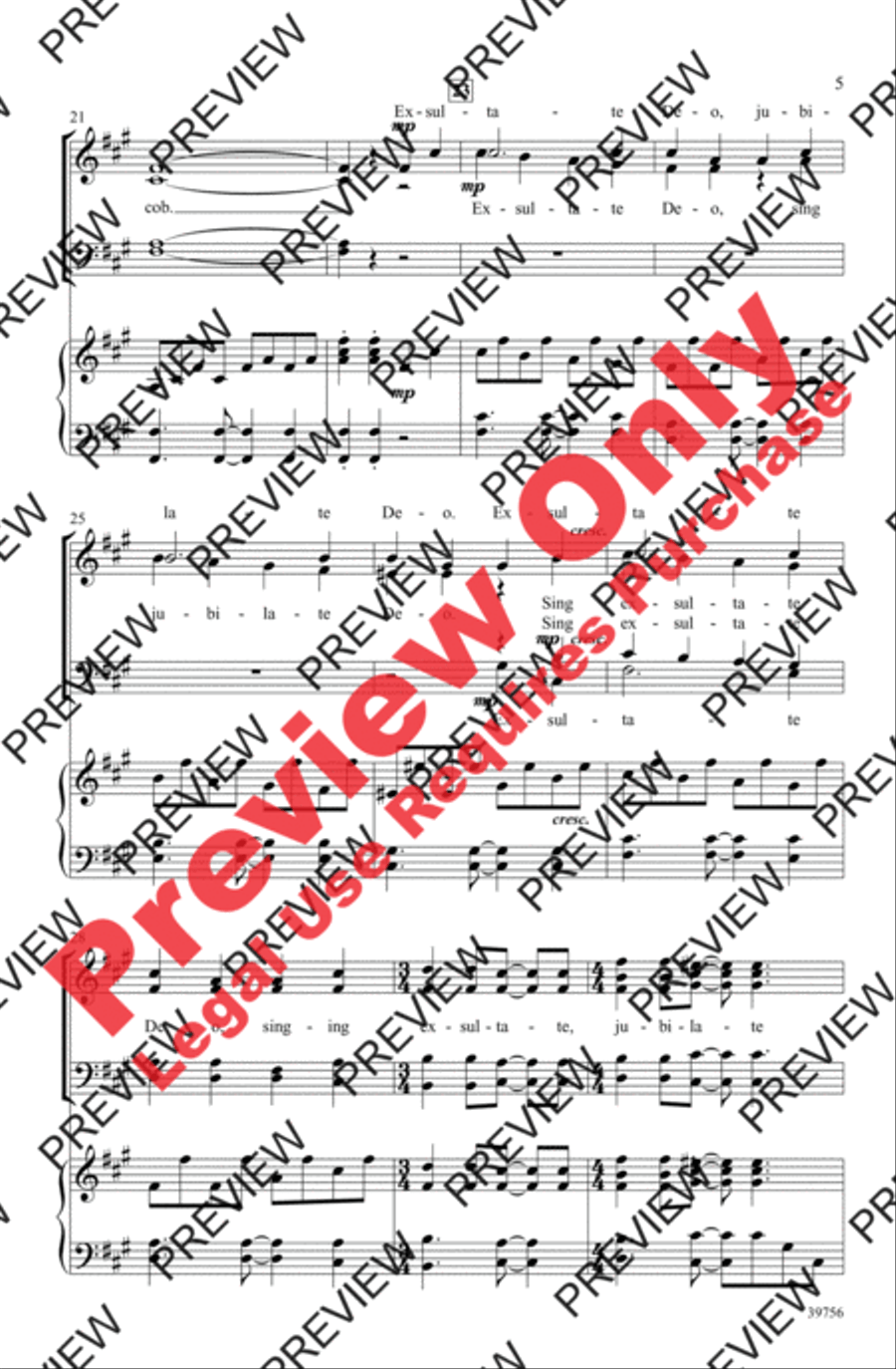 Exsultate, Jubilate Deo Exsultate, Jubilate Deo 4-Part scores gallery preview page 13