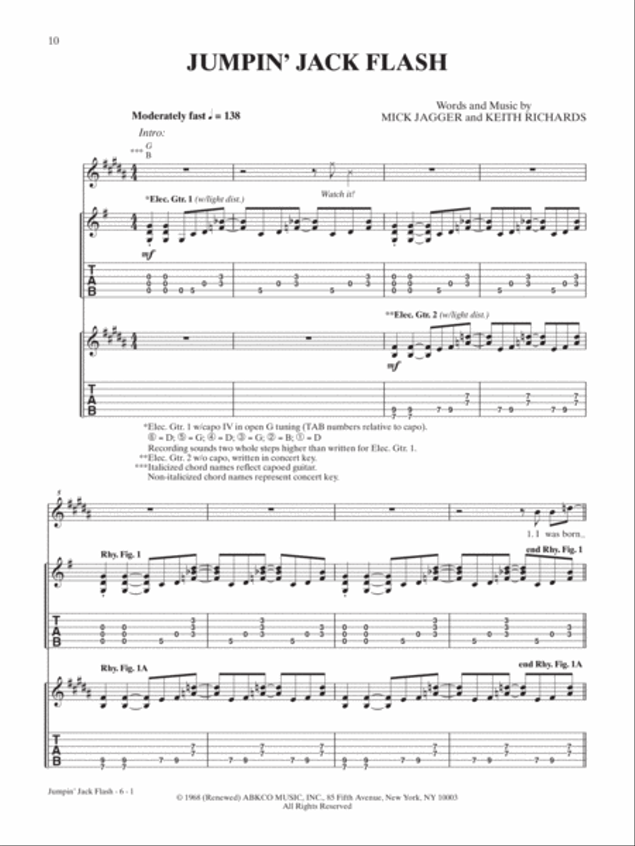 Rolling Stones -- Get Yer Ya-Ya's Out! Electric Guitar scores gallery preview page 3