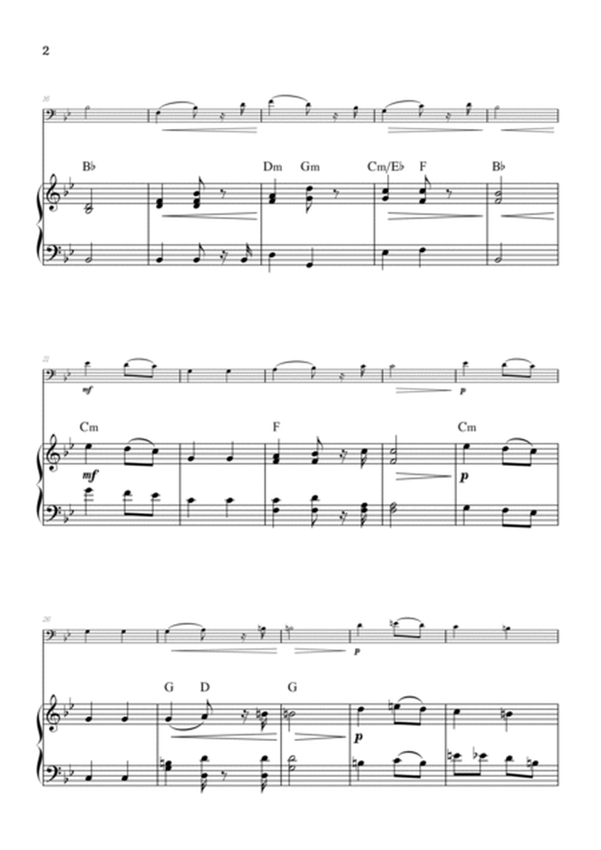 Wagner • Here Comes the Bride (Bridal Chorus) from Lohengrin | trombone & piano sheet music w/ chord image number null
