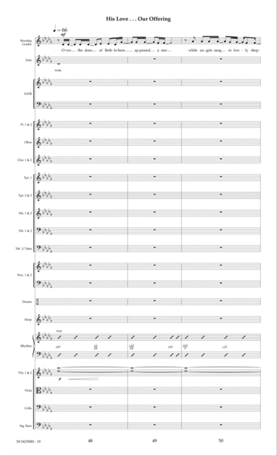 His Love...Our Offering - Orchestral Score and Parts Choir scores gallery preview page 13
