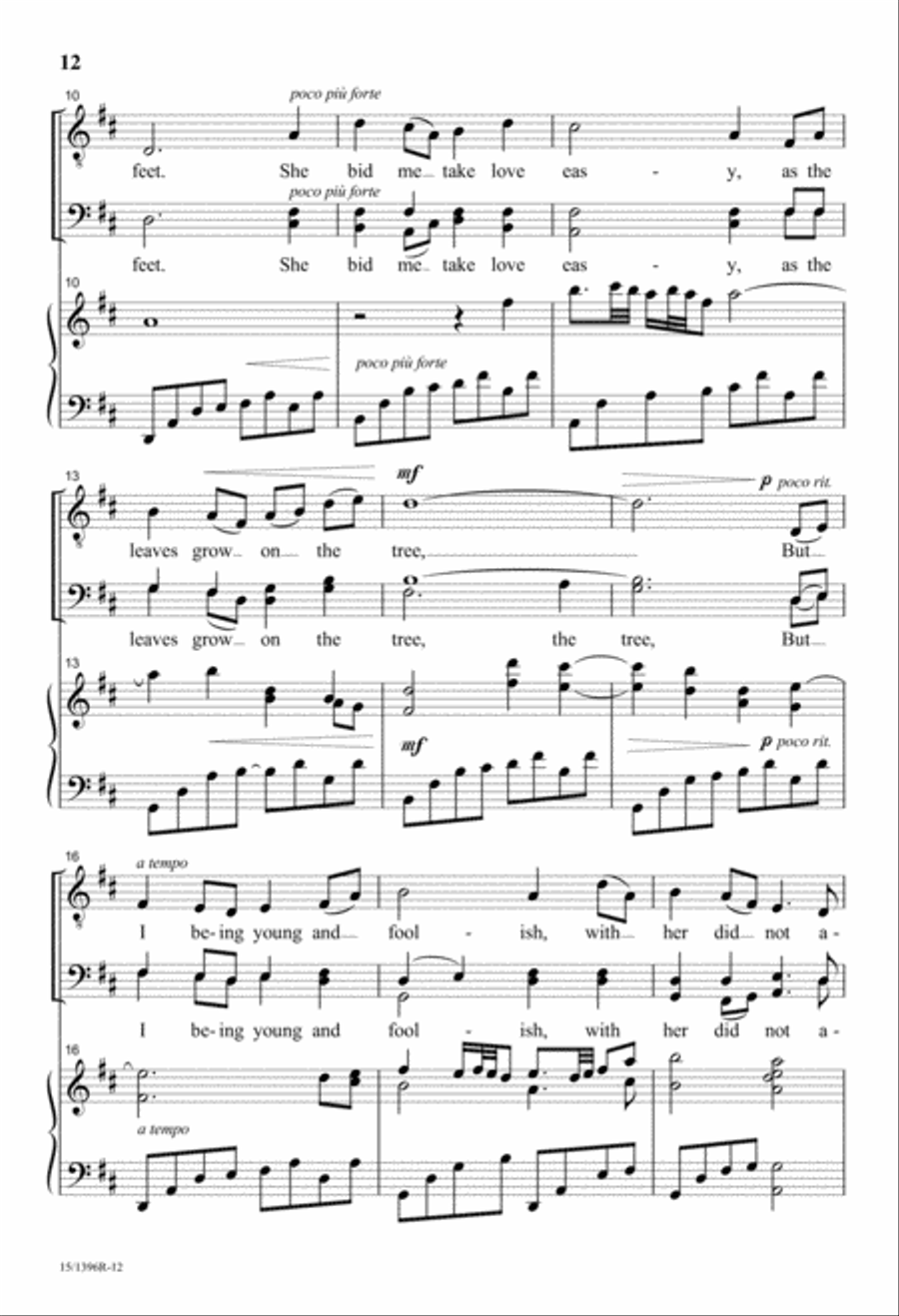 Three Irish Folk Songs Divisi scores gallery preview page 12