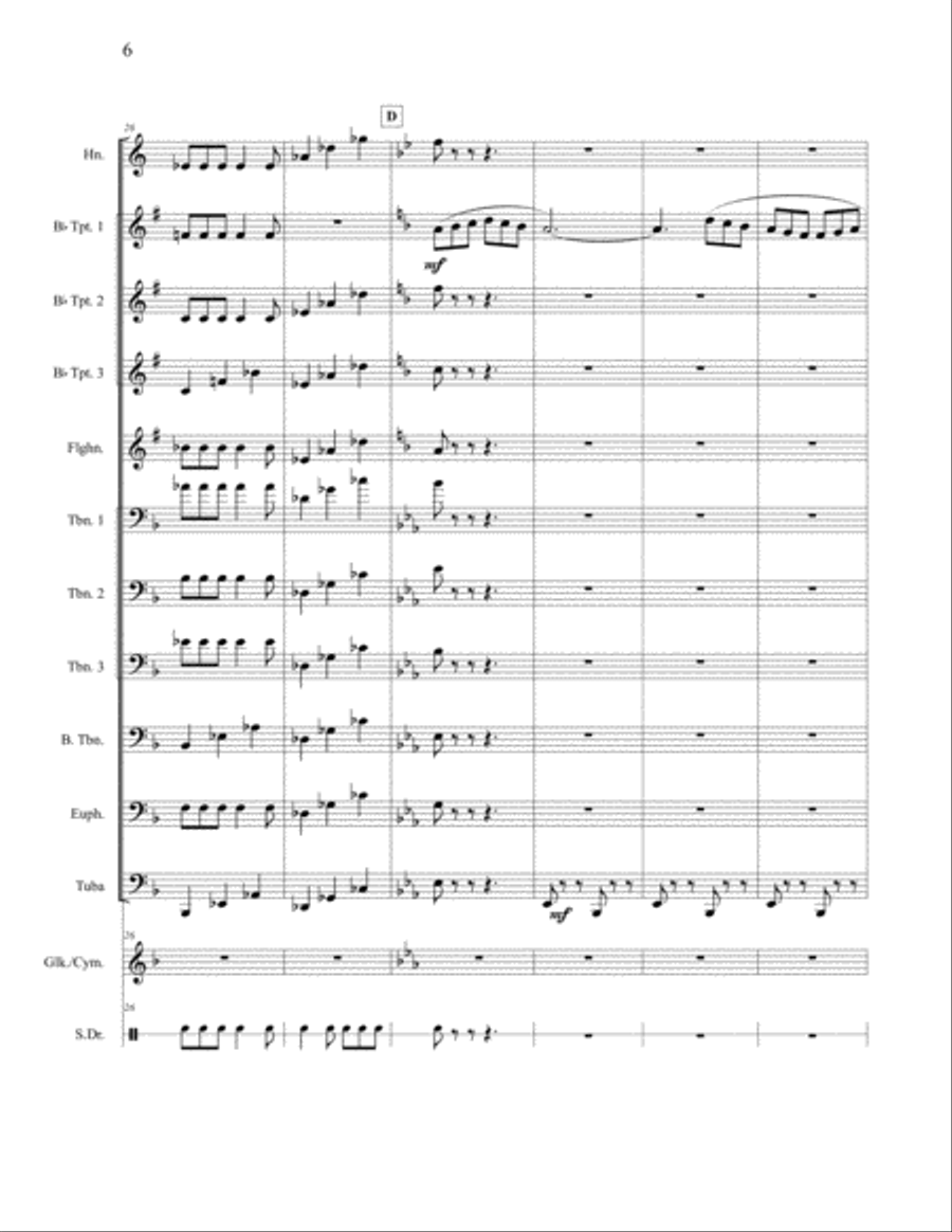 Fanfare and Tarantella Brass Ensemble scores gallery preview page 6