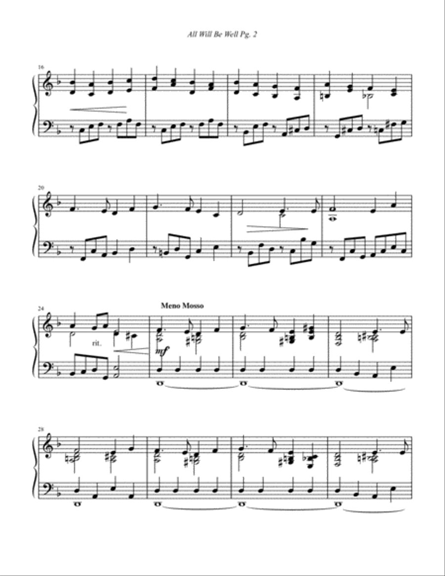 All Will Be Well--Solo Piano.pdf Piano Solo scores gallery preview page 3