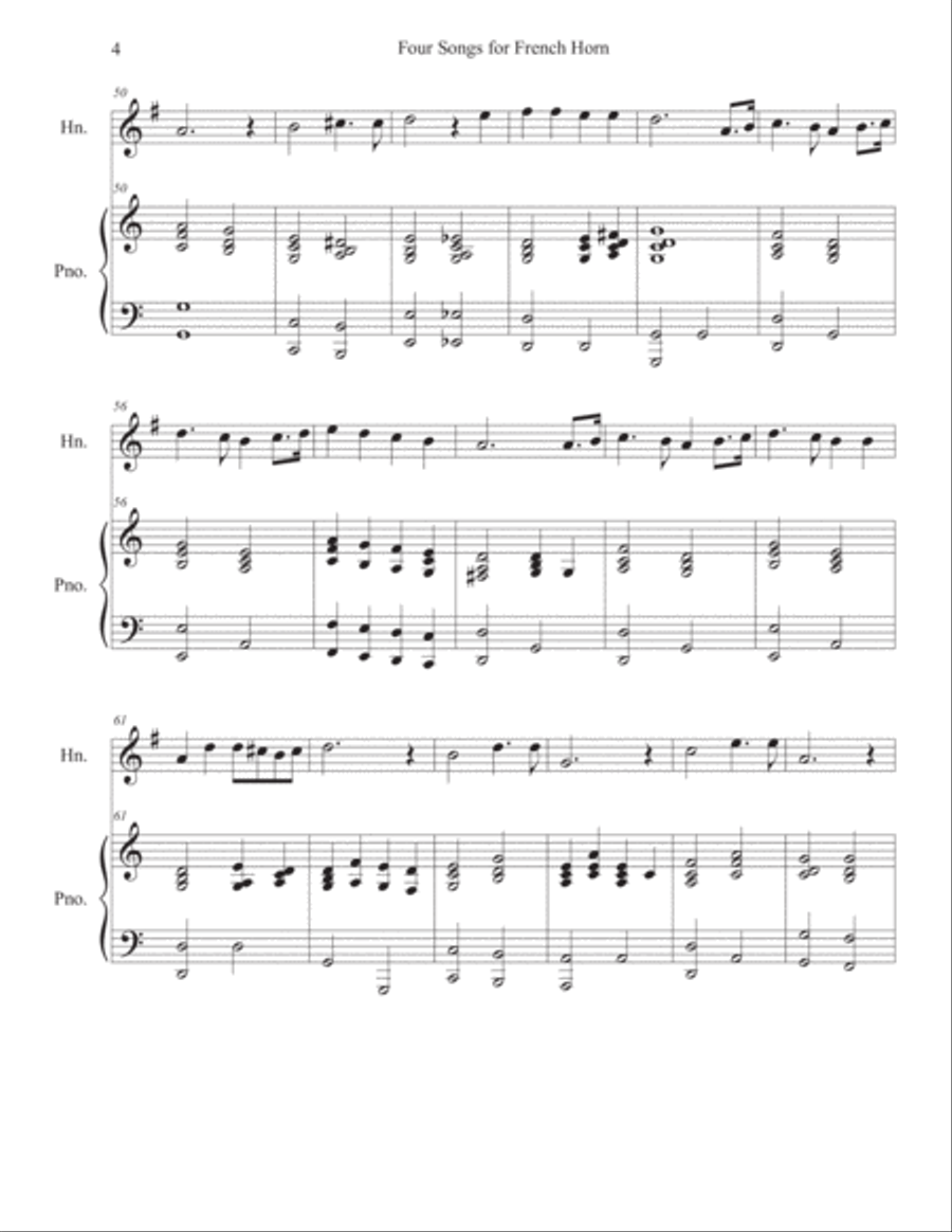 Four Songs for Easy French Horn Solo image number null