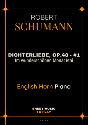 Dichterliebe, Op.48 No.1 - English Horn and Piano (Full Score and Parts)