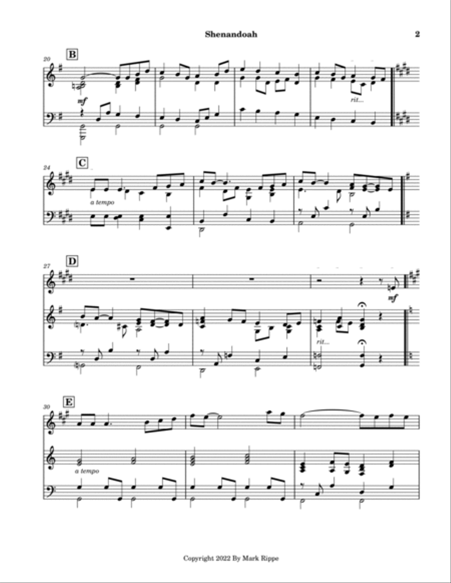 Shenandoah (AM00180) Shenandoah (AM00180) Piano scores gallery preview page 3