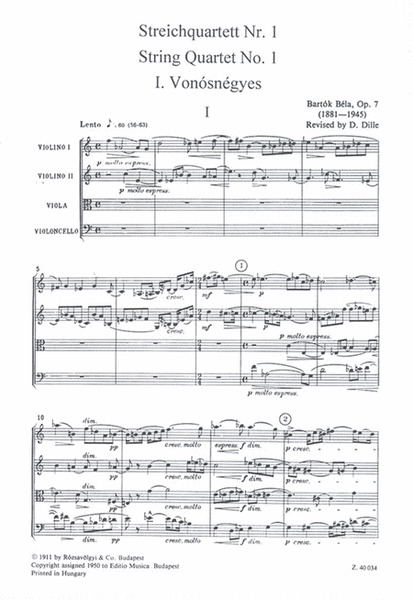 String Quartet No.1 Op.7