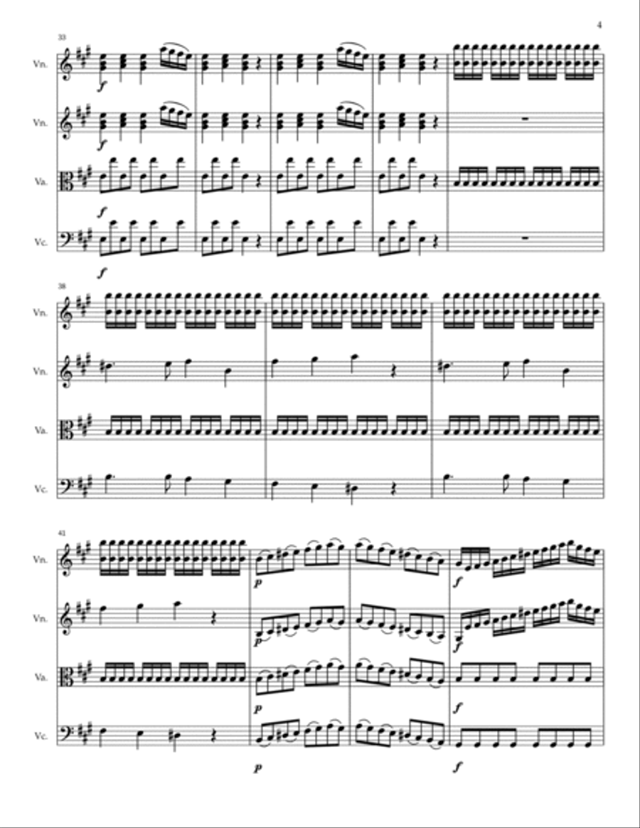 Violin Concerto in A, OP.5 no.2 First Movement Orchestra parts and score String Orchestra scores gallery preview page 4