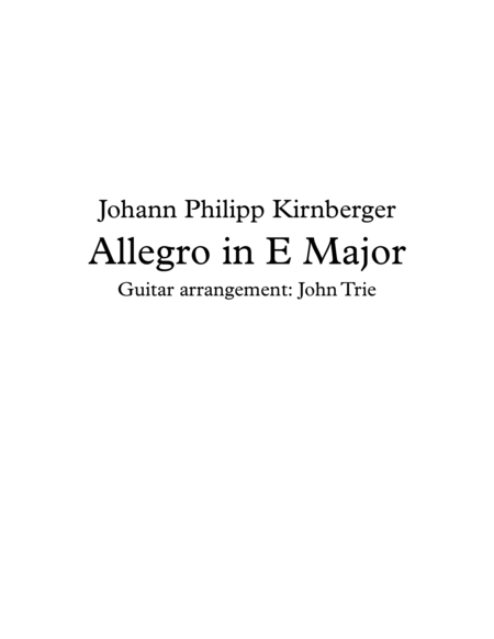 Allegro in E major image number null