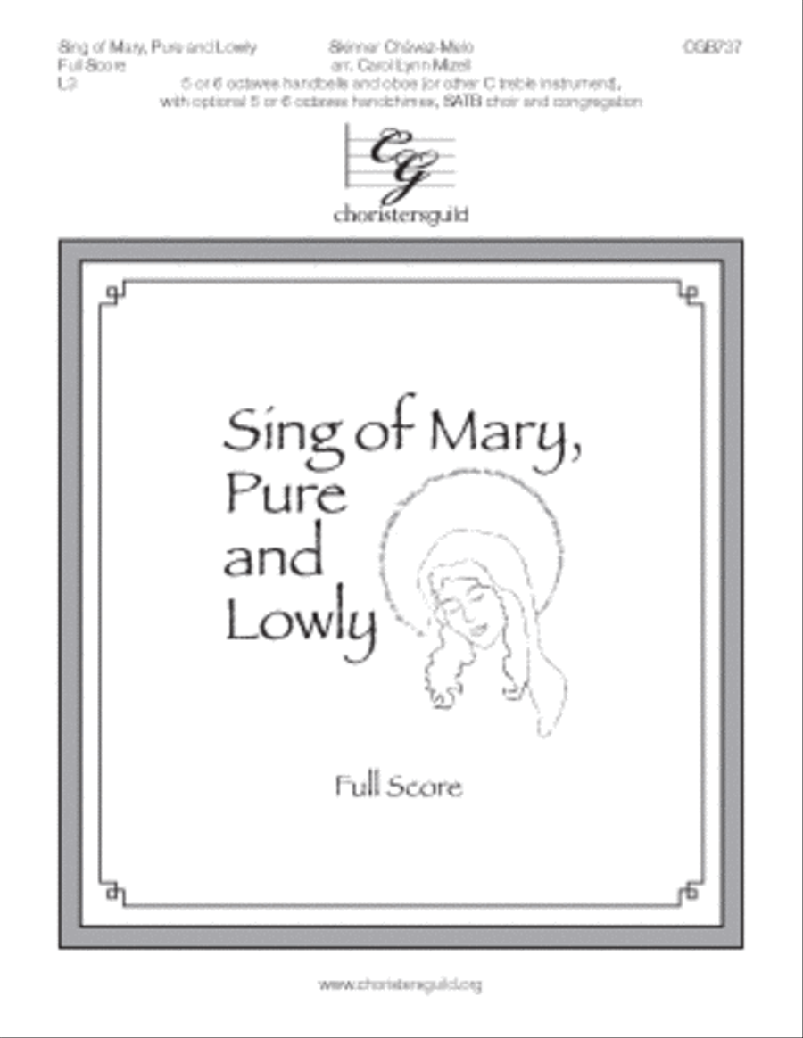 Sing of Mary, Pure and Lowly Full Score Handbell Choir scores gallery preview page 1