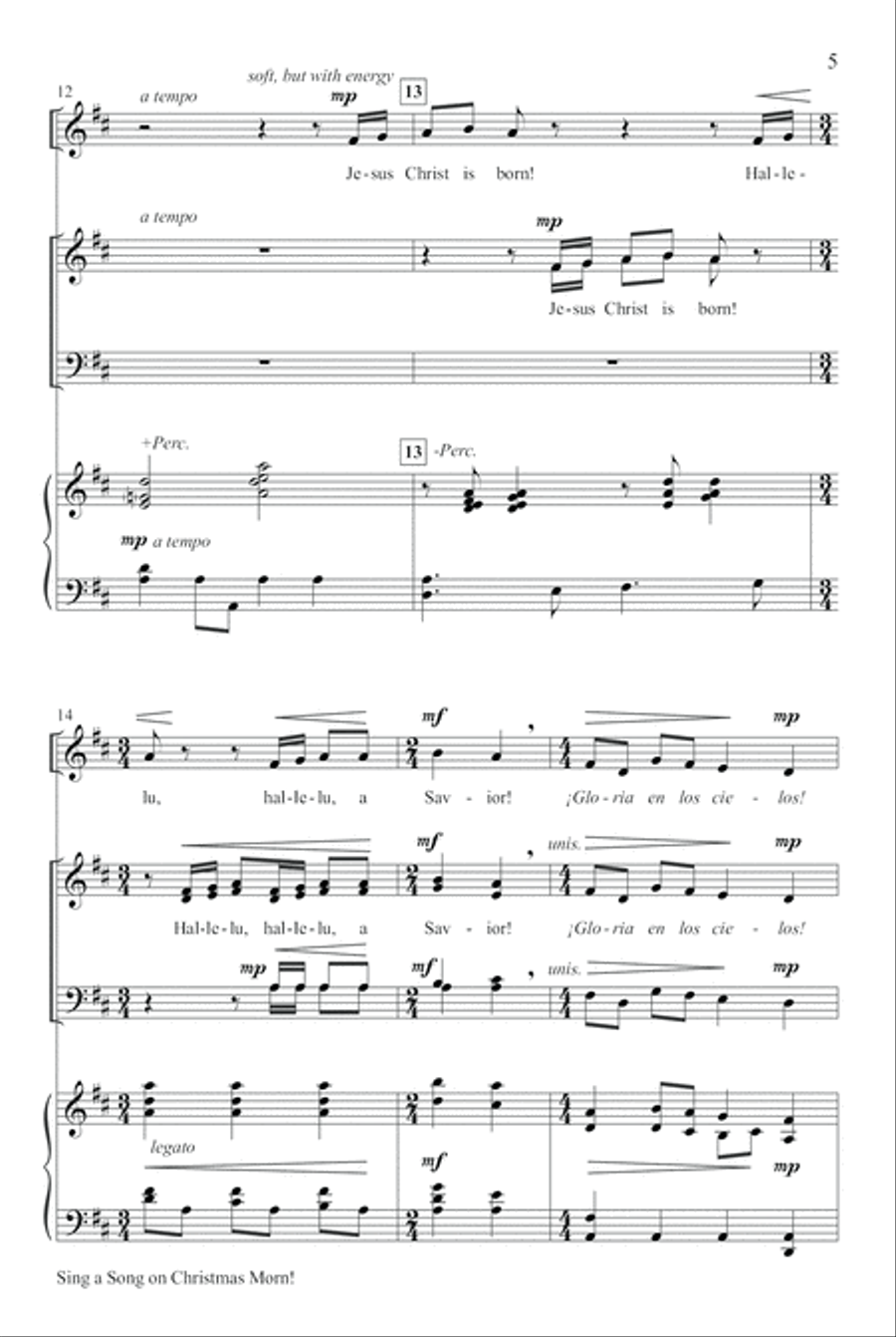 Sing a Song on Christmas Morn! 4-Part scores gallery preview page 4