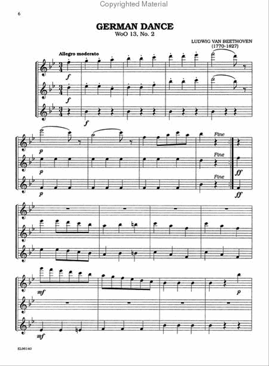 Classical Trios for All (From the Baroque to the 20th Century) Small Ensemble scores gallery preview page 3