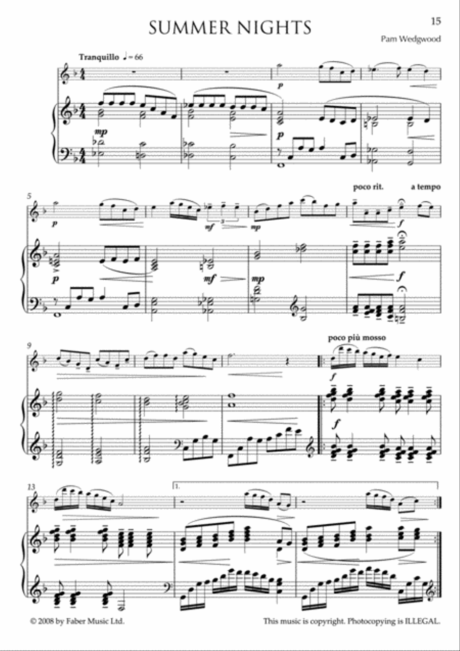 After Hours for Oboe and Piano Piano Accompaniment scores gallery preview page 3