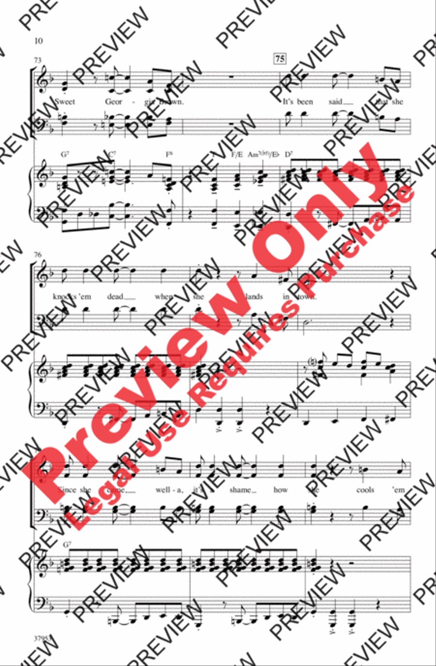 Sweet Georgia Brown Sweet Georgia Brown 4-Part scores gallery preview page 10